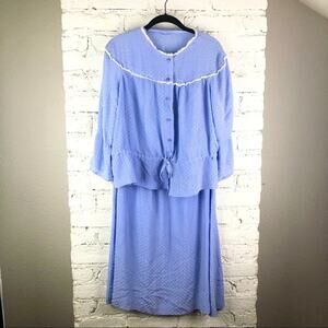 Vintage Lavender Two-Piece Dress Set